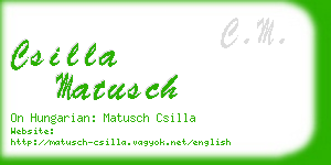 csilla matusch business card